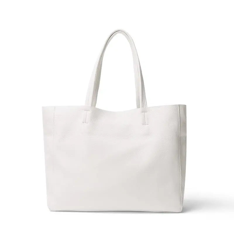 grand sac a main en cuir blanc