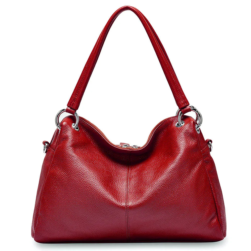 sac a main en bandouliere en cuir rouge