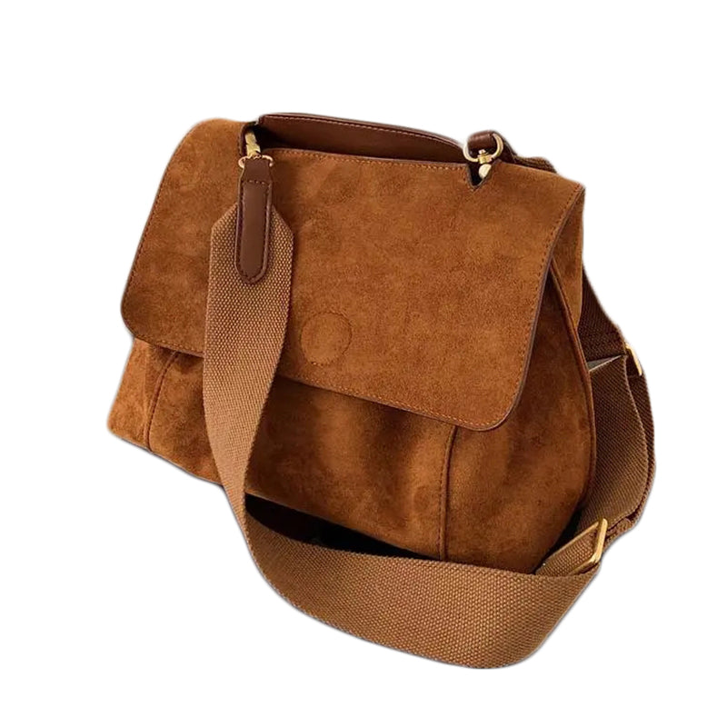 Sac bandoulière camel daim hot sale