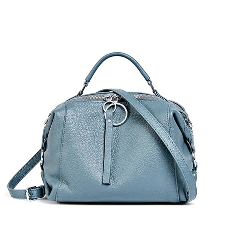 sac bandouliere cuir femme bleu clair