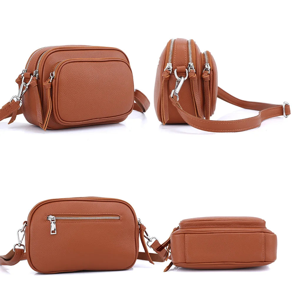 sac bandouliere femme en cuir camel