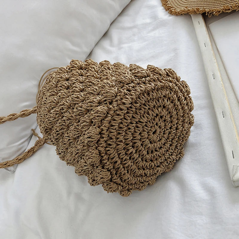 sac seau en paille raffine