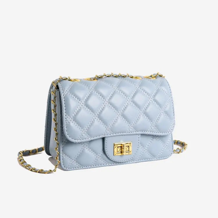 sac a main matelasse bleu