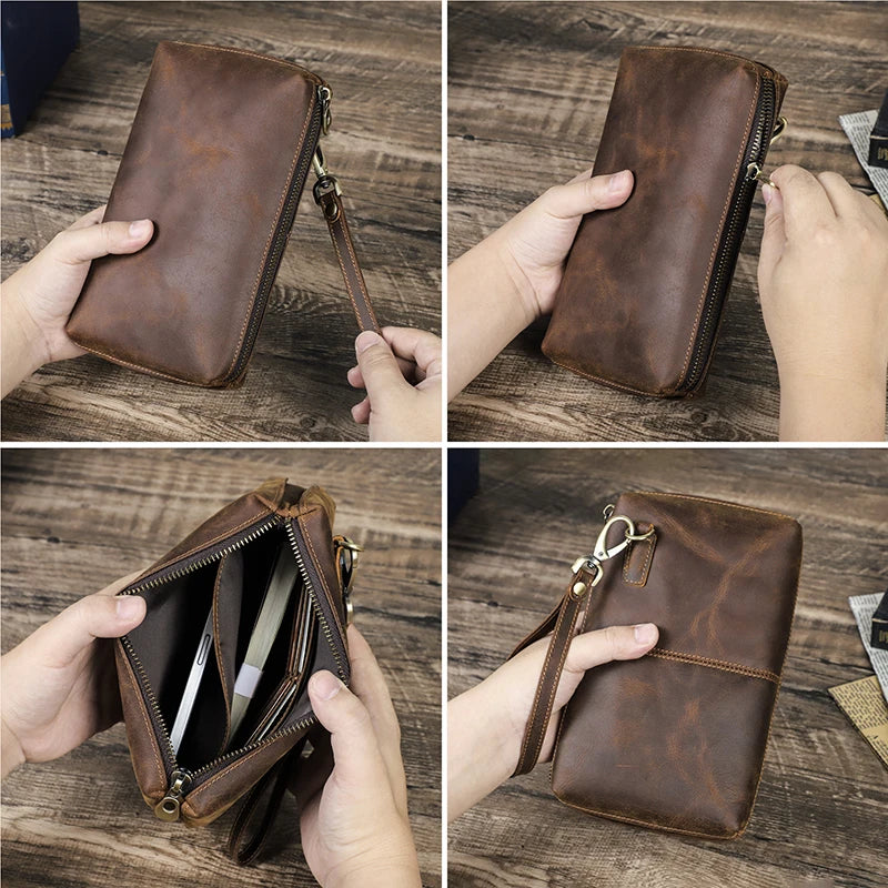 pochette pour homme cuir crazy horse