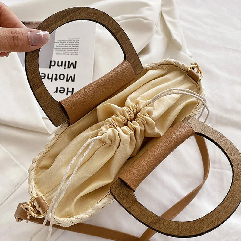 sac bandouliere raphia avec sac en coton