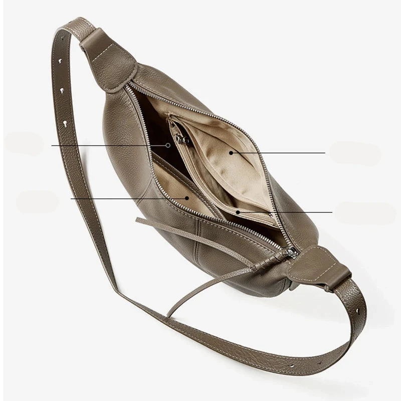 interieur du sac banane cuir
