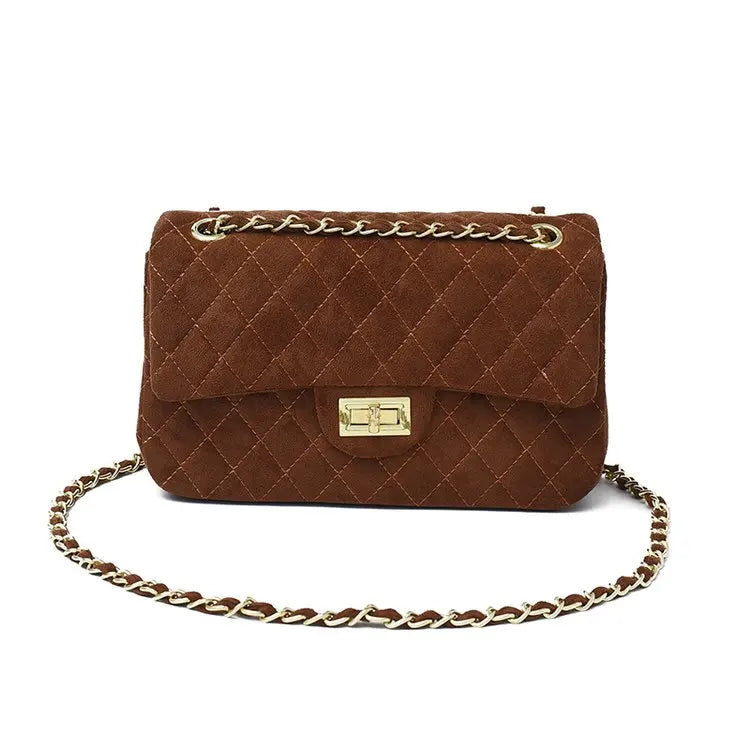 sac bandouliere avec chaine marron