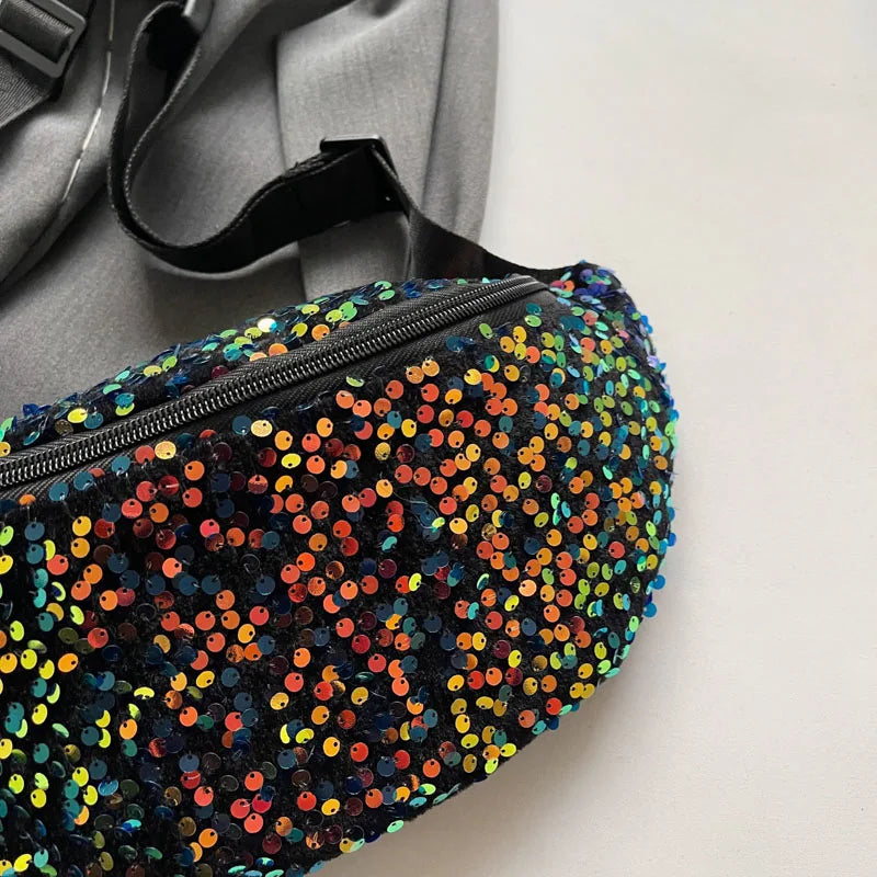 sac banane tendance à sequins