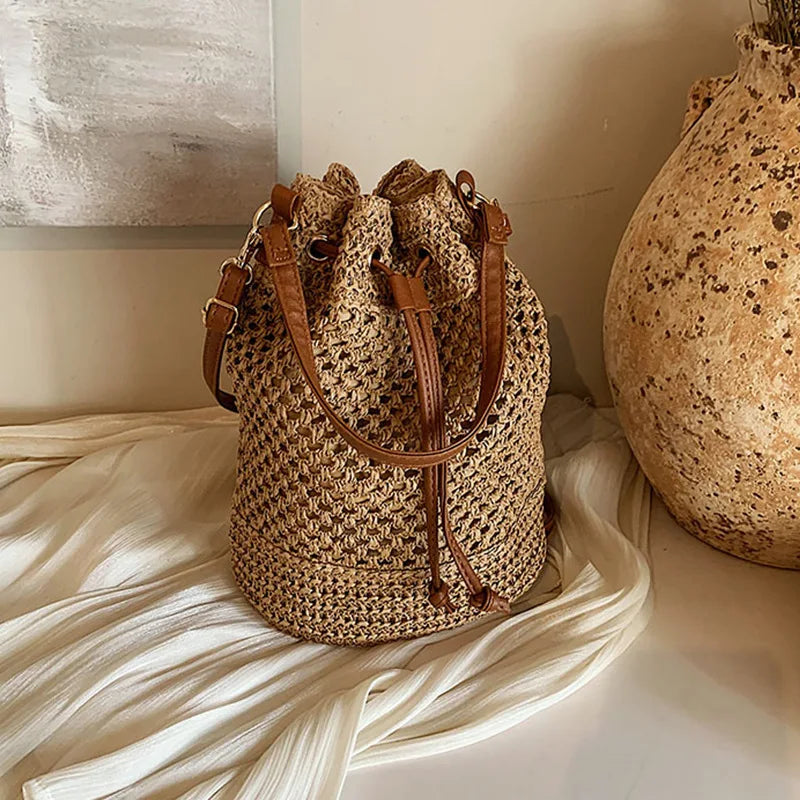 sac bourse en paille