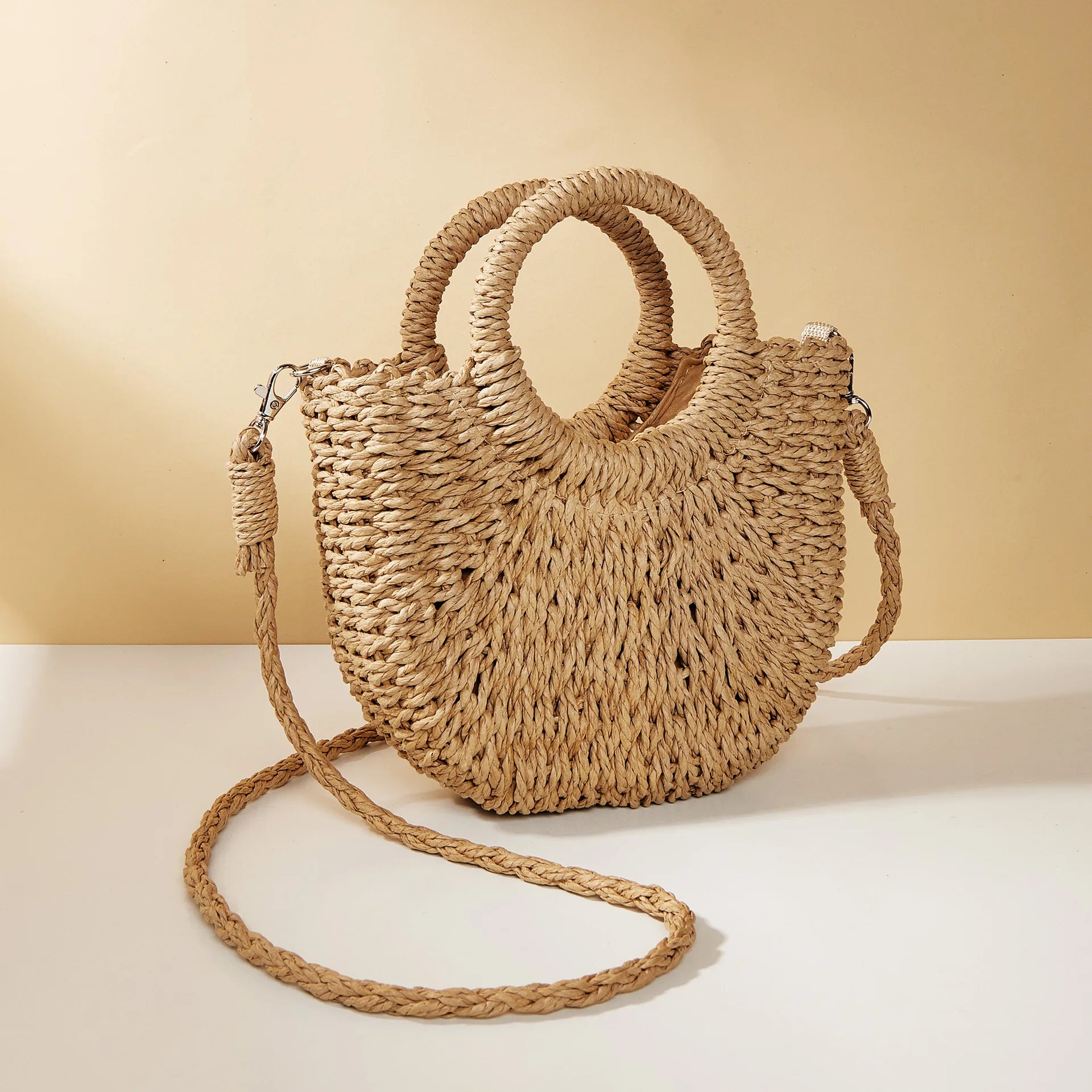 sac osier bandouliere beige