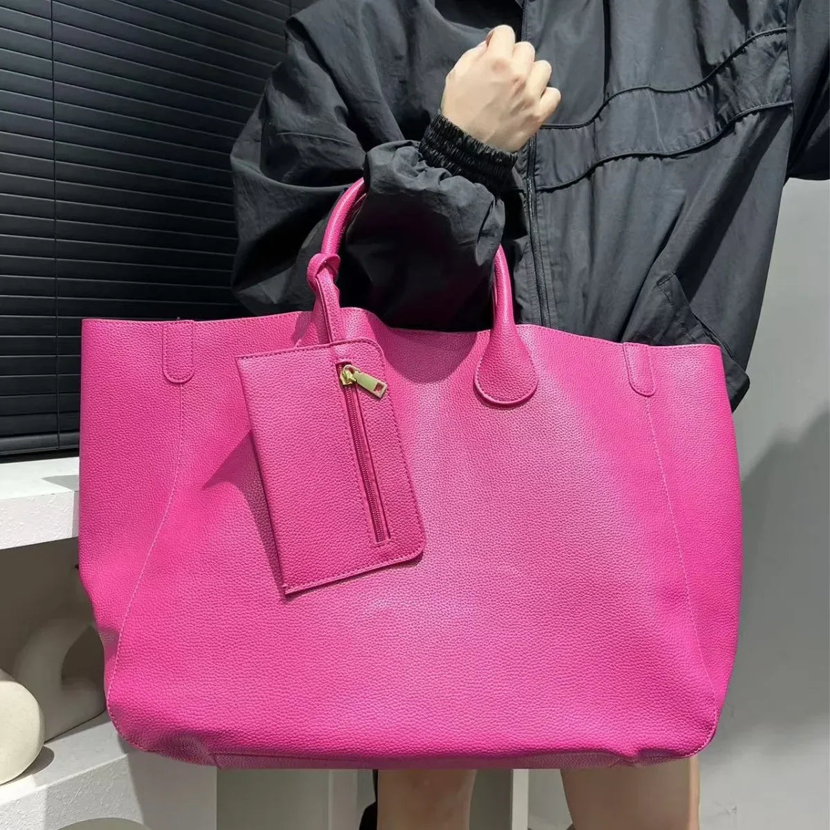 sac cabas xxl rose