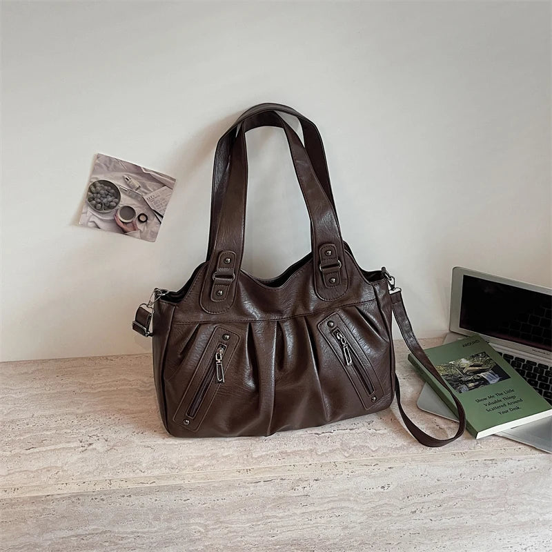 sac porte epaule luxe chocolat