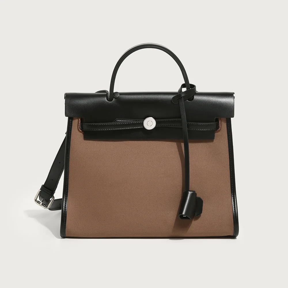 sac à main luxe tendance noir et marron