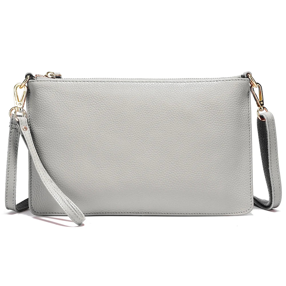 petite pochette bandoulière pour femme gris blanc