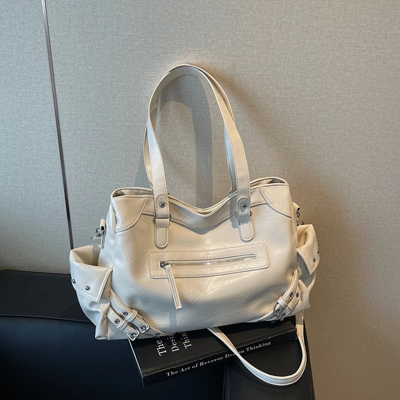 sac de cours lyceenne blanc