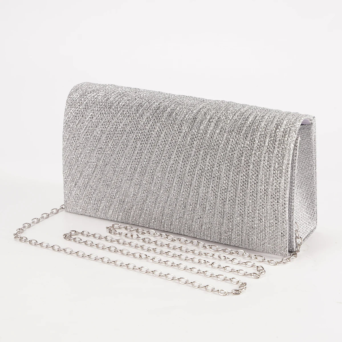 pochette de soiree argente