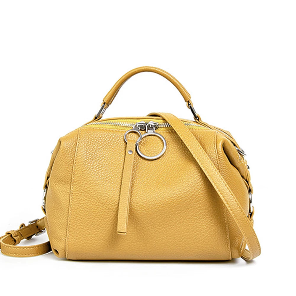 sac bandouliere jaune cuir femme