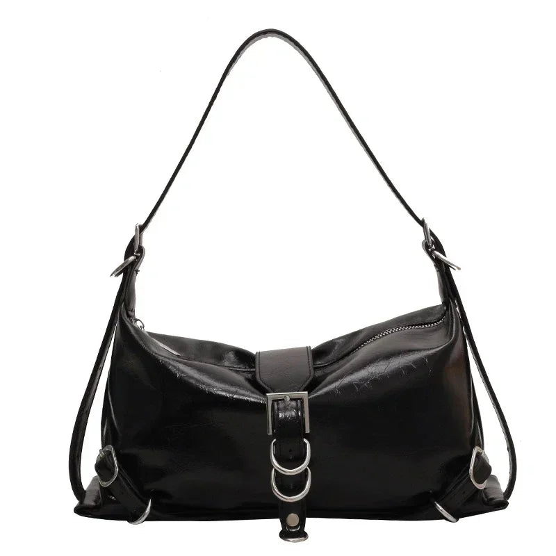 petit sac a main tendance noir brillant