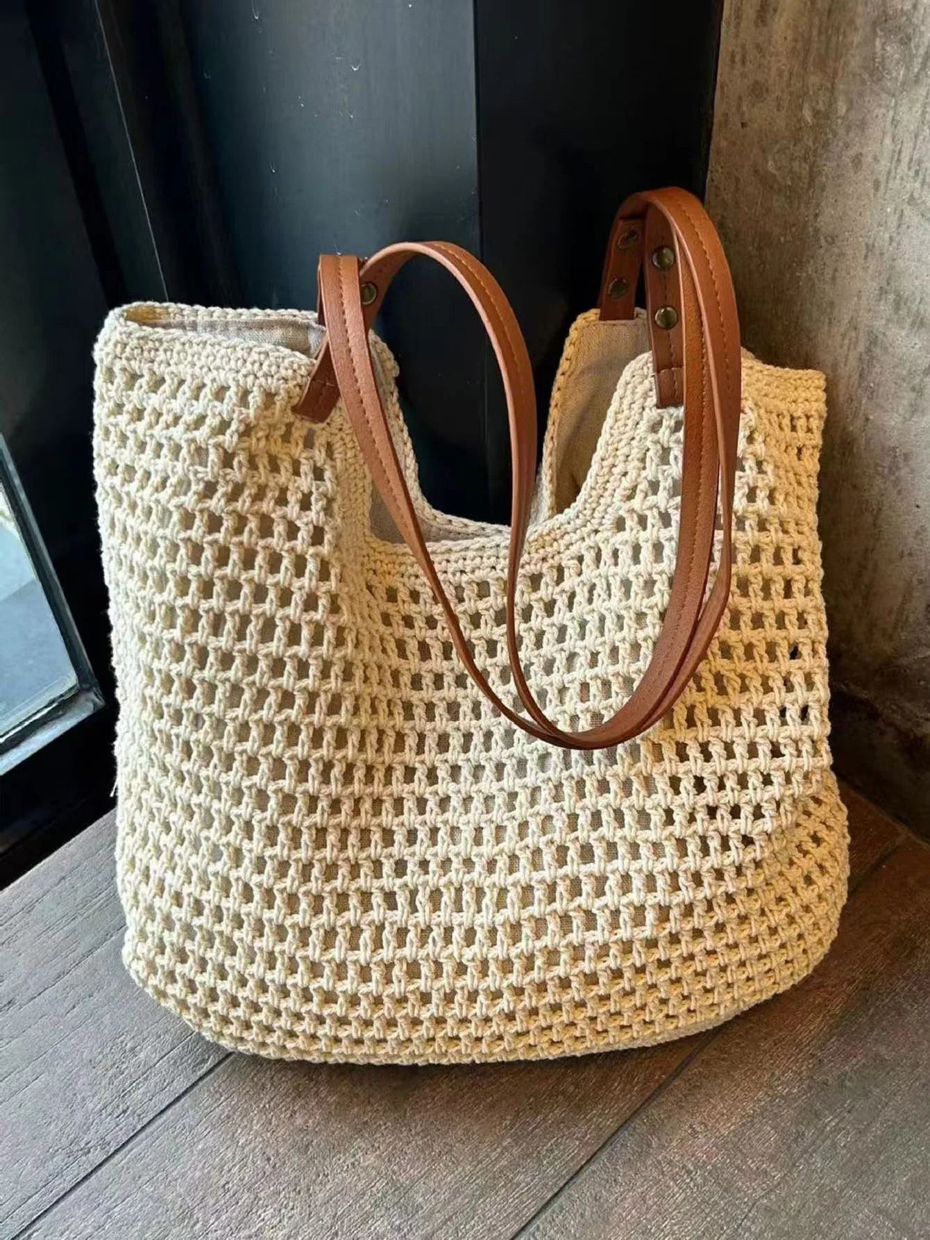 sac en macrame en coton