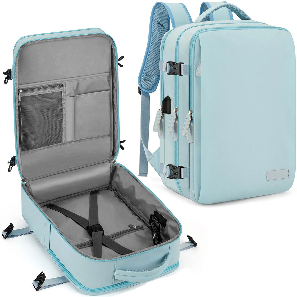 sac a dos voyage bleu