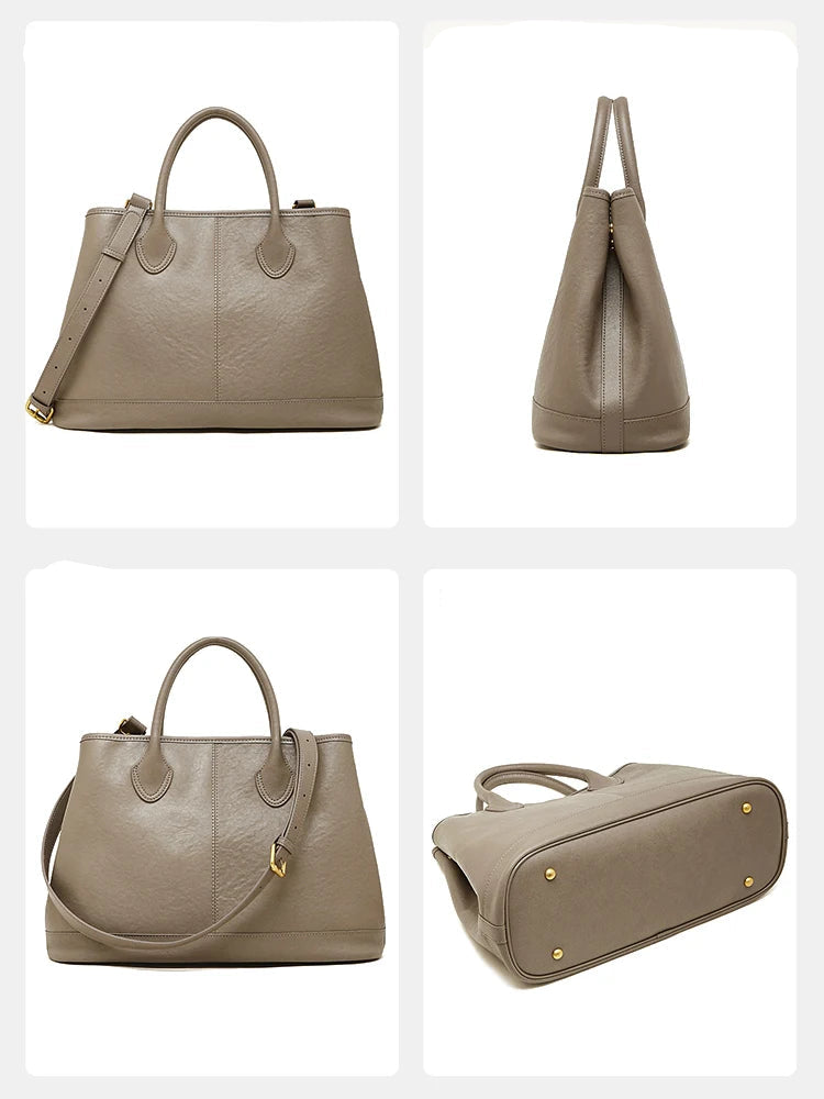 details du grand sac en cuir