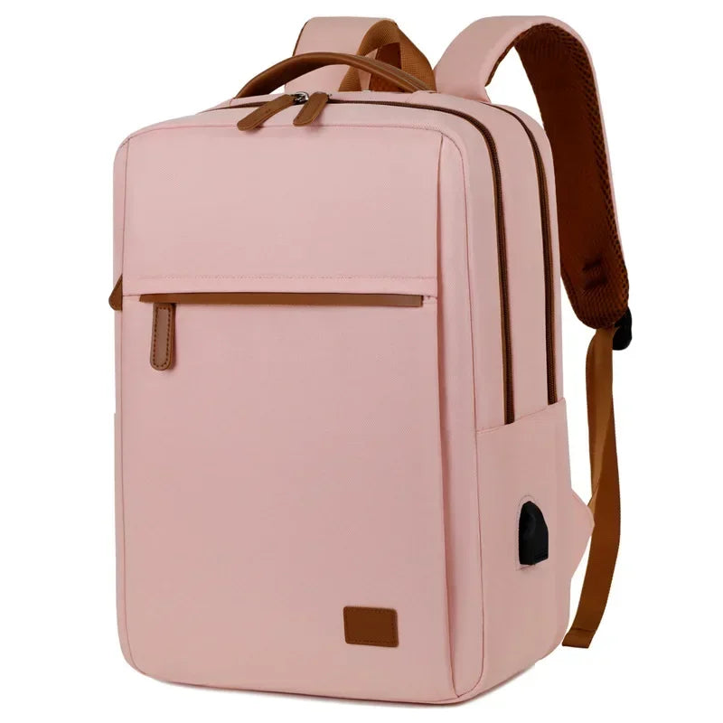 sac a dos ordinateur femme rose multipoches