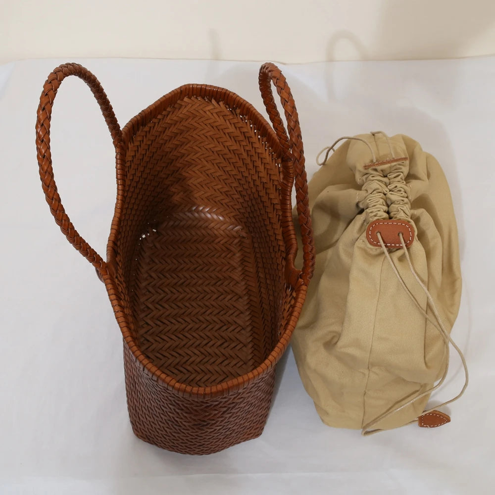 sac en cuir tresse tendance avec poche amovible