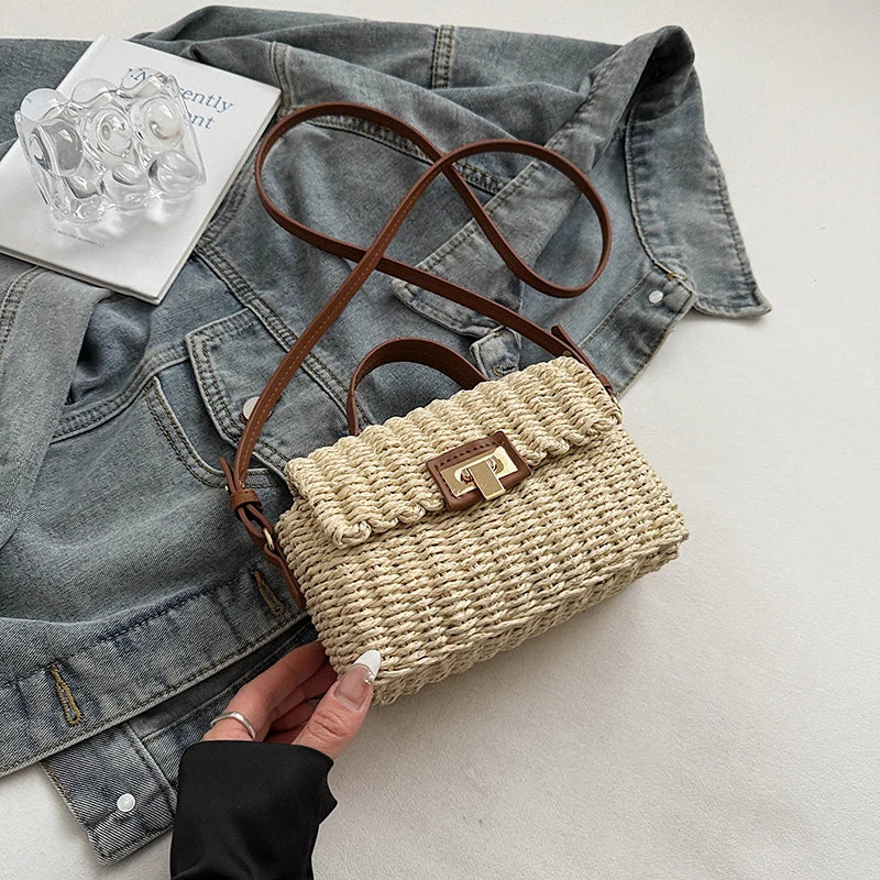 sac bandouliere femme en paille ecru