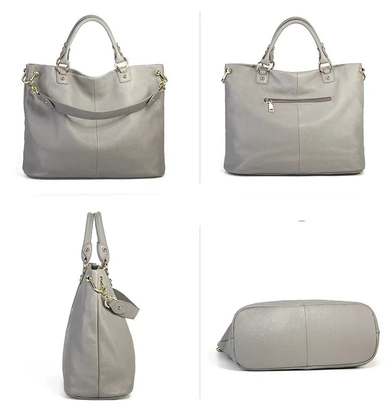 sac pour les cours femme gris en cuir