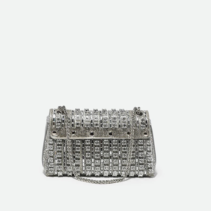 dos du sac de soiree a strass