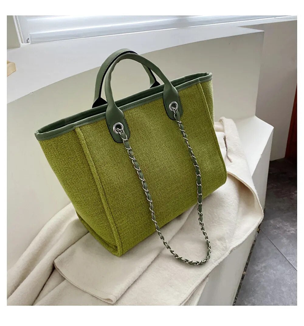 grand sac cabas femme vert