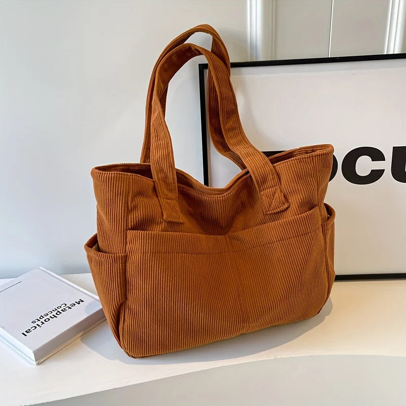 sac cabas en velours pratique