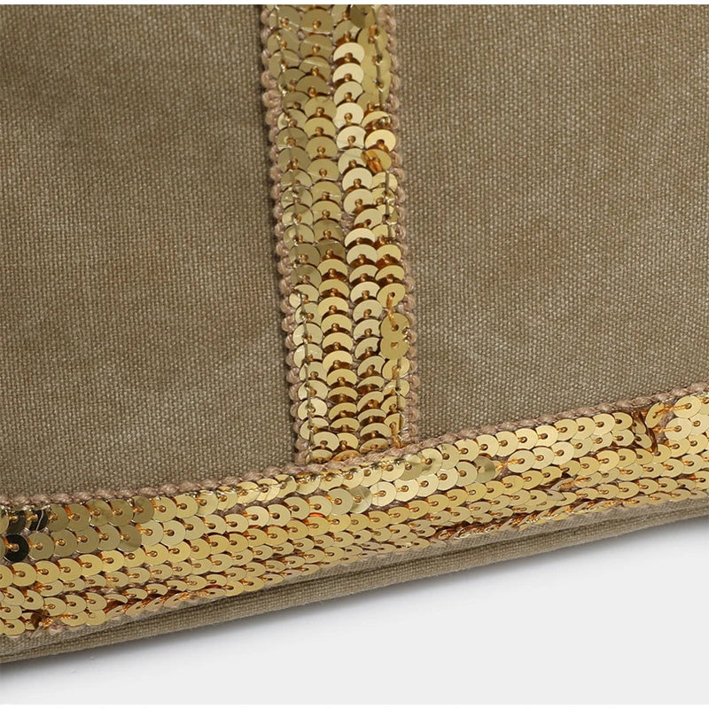 grand sac cabas avec fermeture eclair a sequins