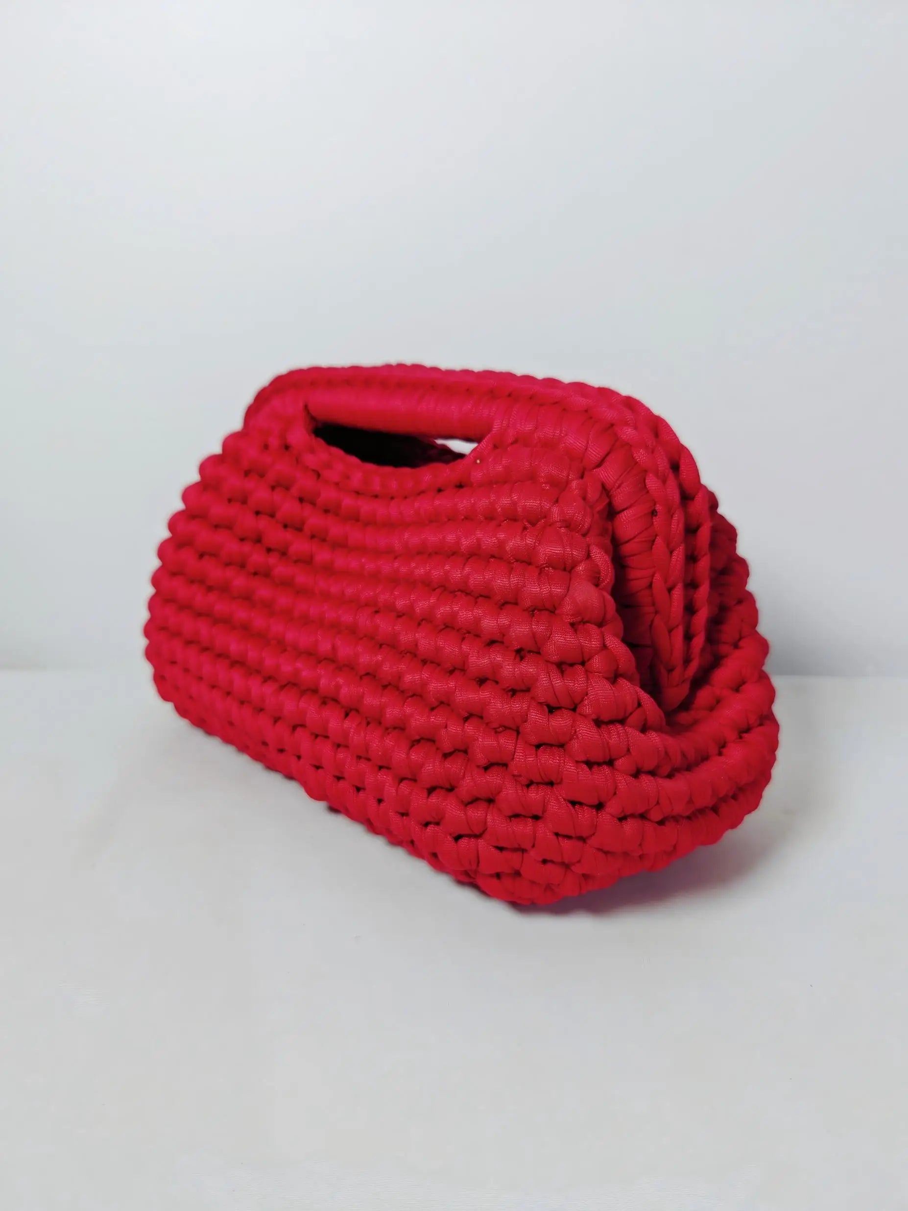 pochette crochet rouge