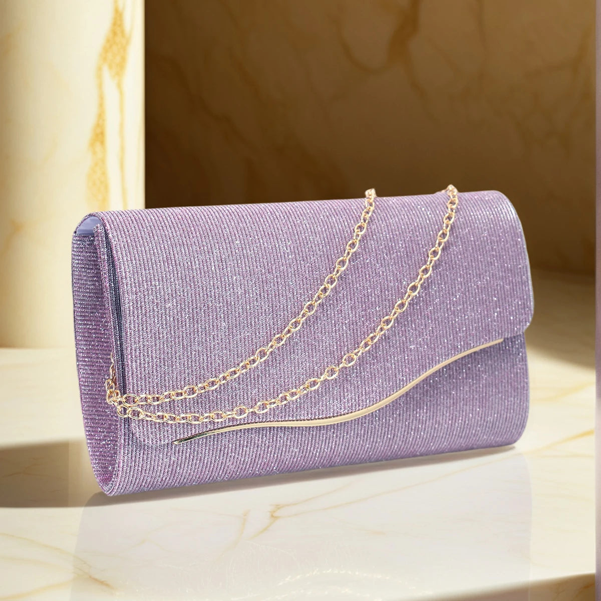pochette pour mariage violette