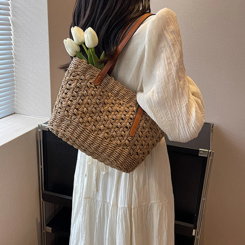 petit sac a main en paille porte epaule
