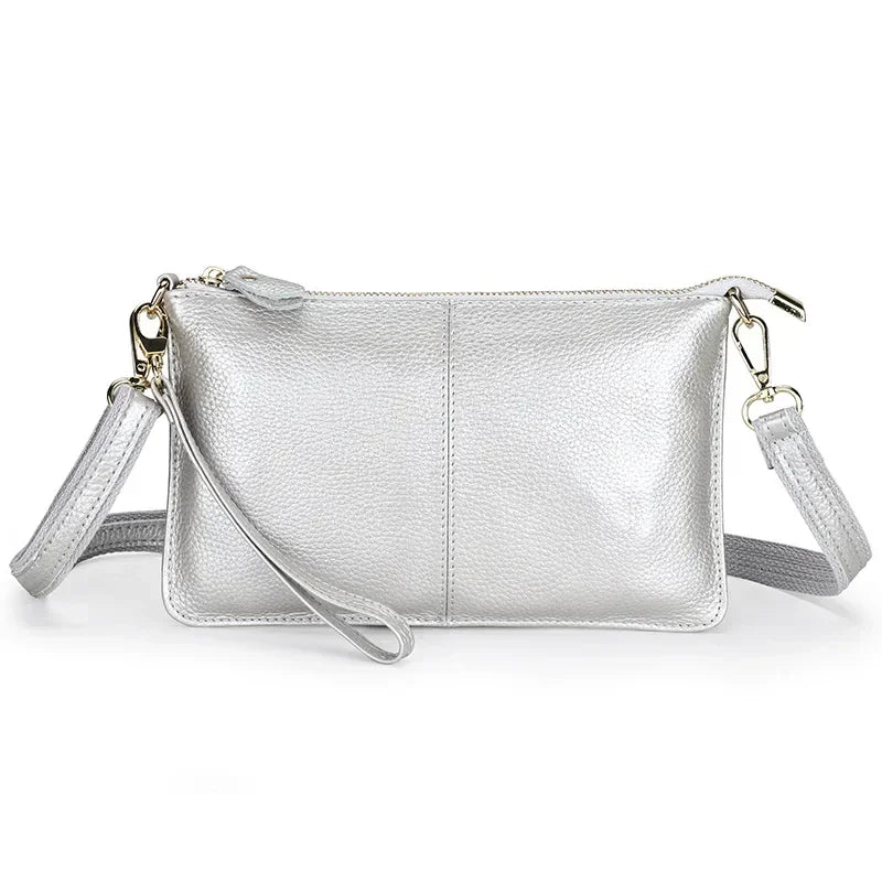 sac argenté à bandoulière