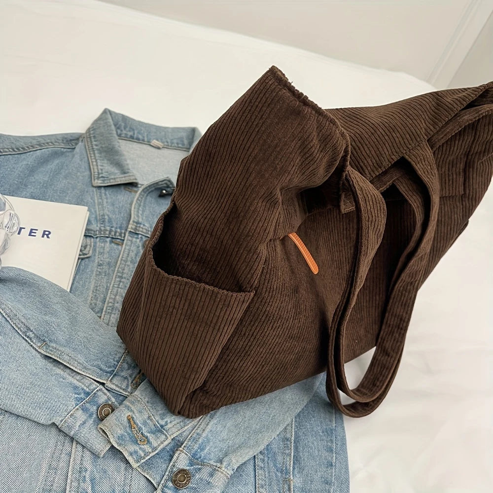 sac a main ecole velours marron