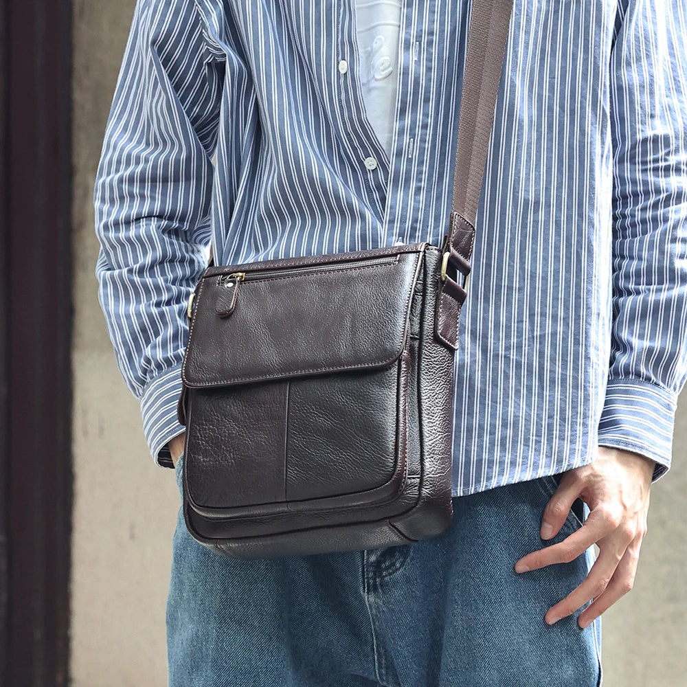 pochette bandouliere cuir pour homme marron