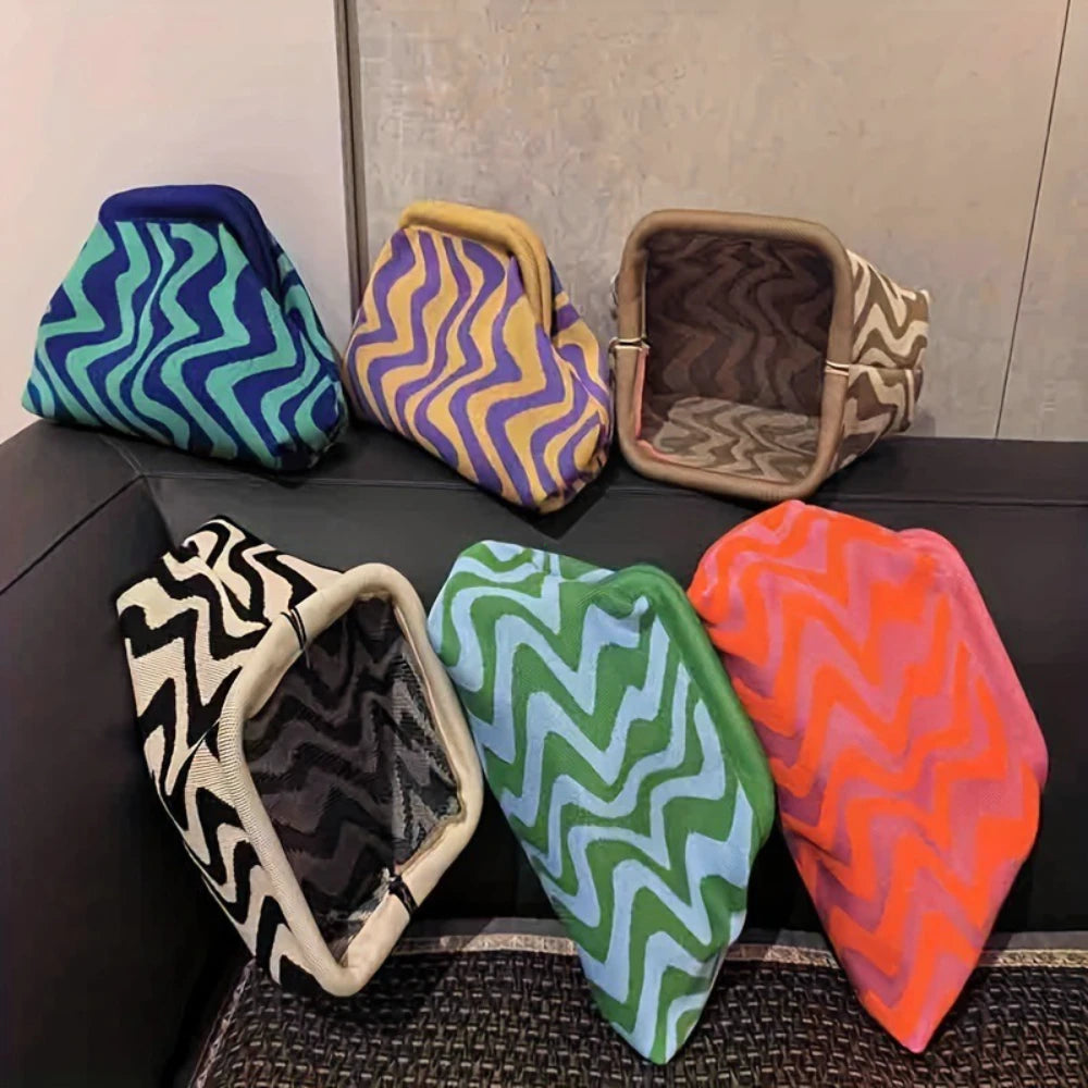 pochette a motif en tissu