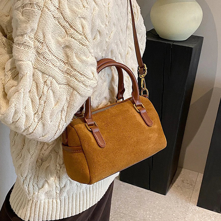 sac bandouliere suede femme