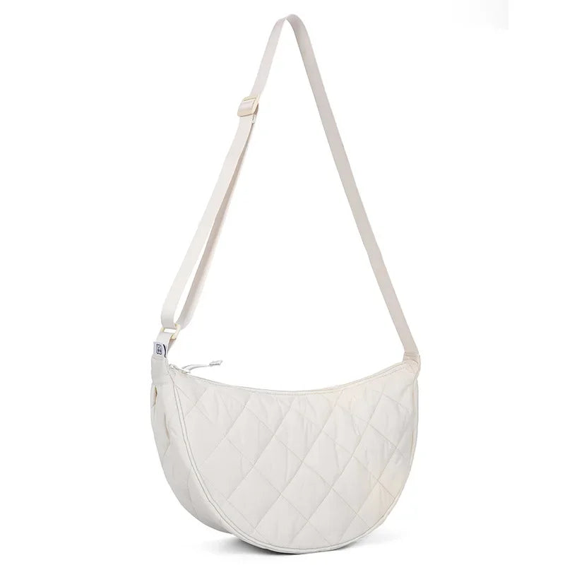 sac besace femme en tissu grand format couleur blanc