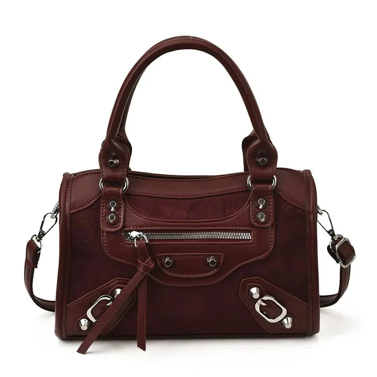 sac en daim femme bordeaux