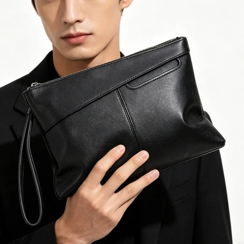 pochette noir homme chic