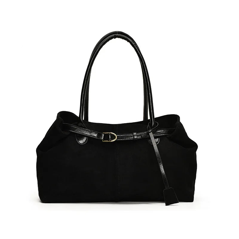 sac a main en suedine noir