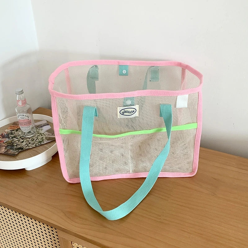 sac de plage grand rose