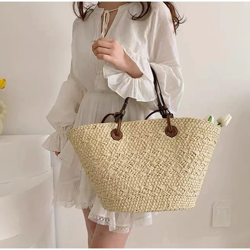 sac d'ete en paille