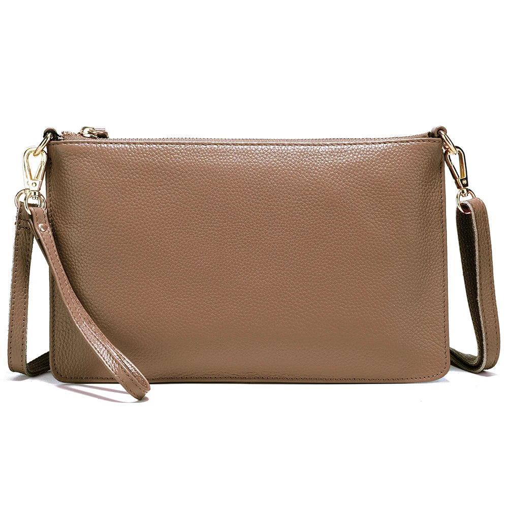 petite pochette bandoulière marron glacé