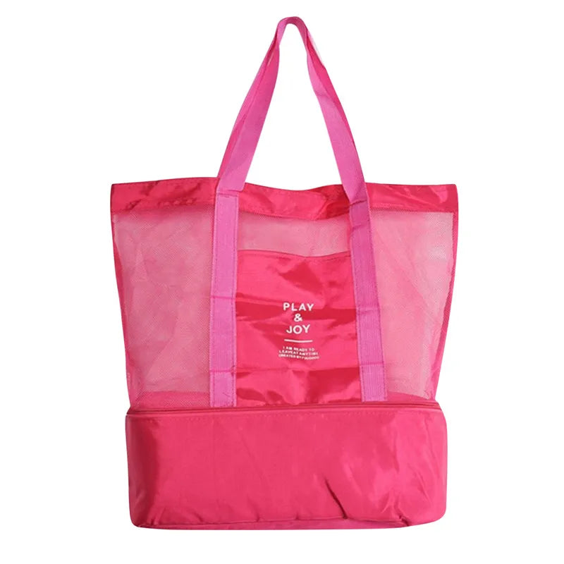 sac de plage isotherme rose