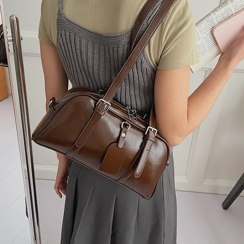 sac a main rectangulaire marron